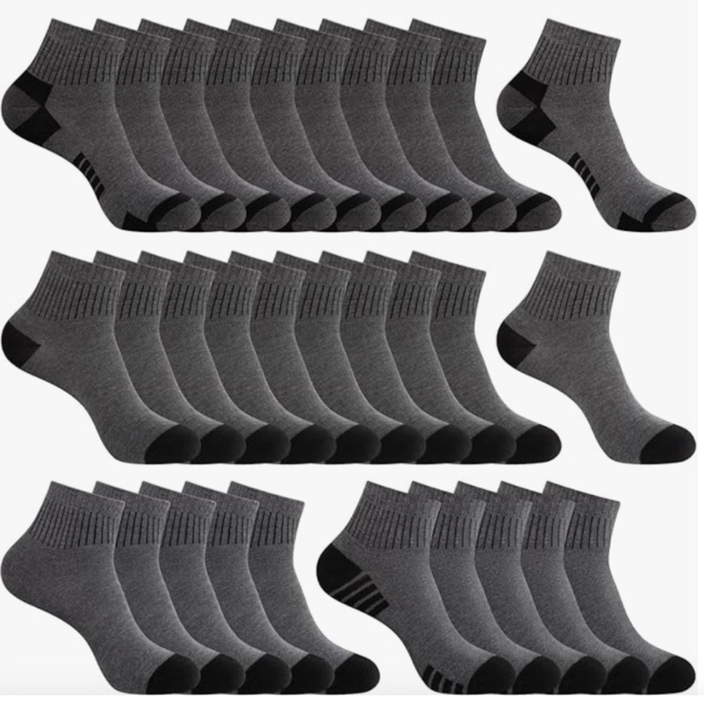 P803 50 Pack Men’s Women’s Ankle Socks Breathable Athletic Shoe Size 8-12